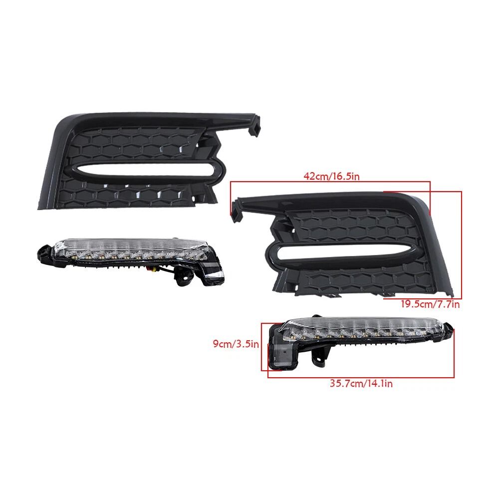 Toyota Corolla SE XSE Front LED DRL Fog Lights Pair High Visibility Upgrade 3