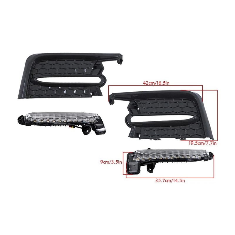 Toyota Corolla SE XSE Front LED DRL Fog Lights Pair High Visibility Upgrade 3
