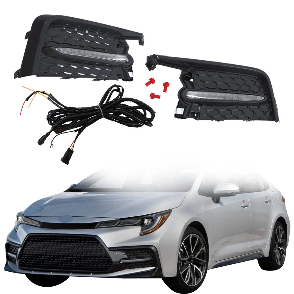 Toyota Corolla SE XSE Front LED DRL Fog Lights Pair High Visibility Upgrade 0