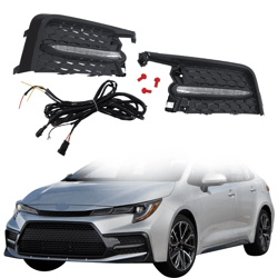 toyota corolla se xse front led drl fog lights pair high visibility upgrade
