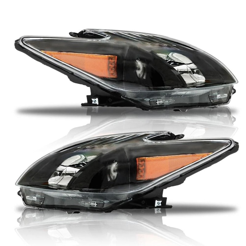 Premium Toyota Prius Headlights Assembly Pair Halogen Front Replacement Left Right 6
