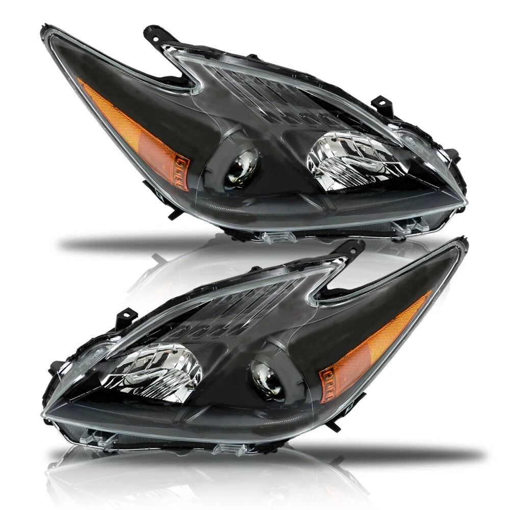 Premium Toyota Prius Headlights Assembly Pair Halogen Front Replacement Left Right 0