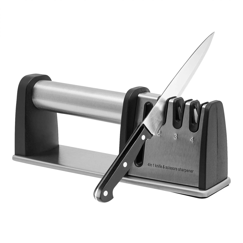 Professional 4 Stage Kitchen Knife Sharpener Ceramic Tungsten Manual Sharpening Tool 2