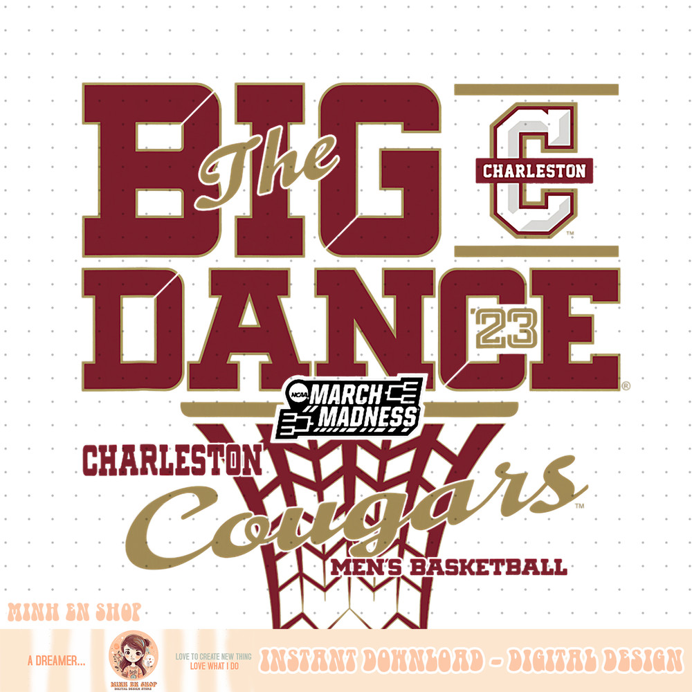 Charleston Cougars March Madness 2023 Basketball Dance PNG Download.jpg