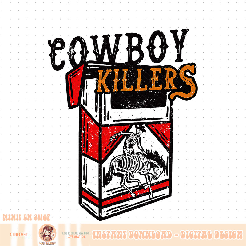 Cowboy Killers, Vintage Style Cowboy Skeleton, Western PNG Download.jpg