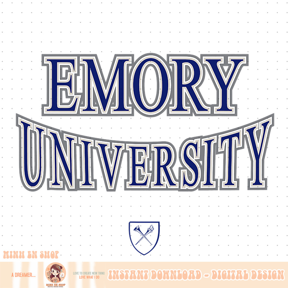 Emory Eagles Laurels White Officially Licensed PNG Download.jpg