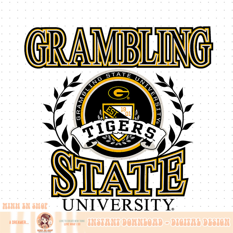 Grambling Tigers Laurels Logo Officially Licensed PNG Download.jpg