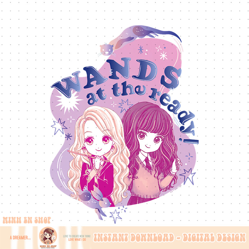 Harry Potter Deathly Hallows 2 Luna And Hermione Cartoon PNG Download.jpg