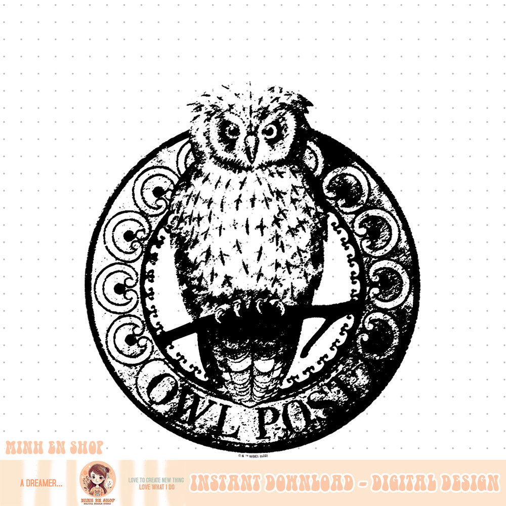 Harry Potter Deathly Hallows 2 Owl Post Crest PNG Download.jpg