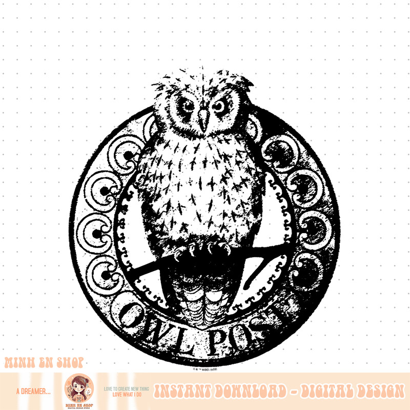 Harry Potter Deathly Hallows 2 Owl Post Crest PNG Download.jpg