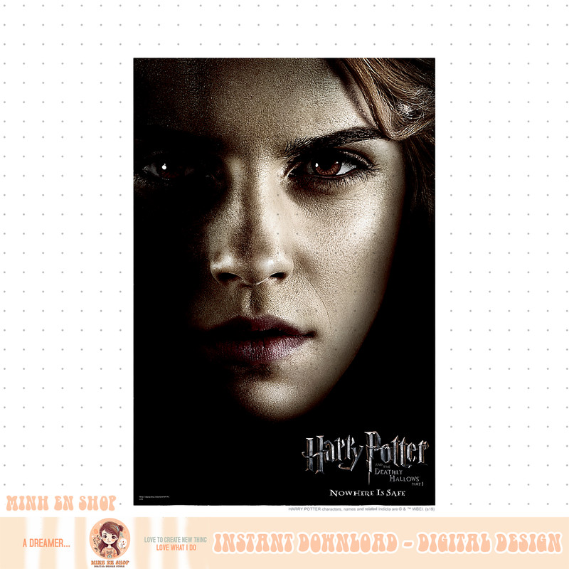 Harry Potter Deathly Hallows Hermione Character Poster PNG Download.jpg