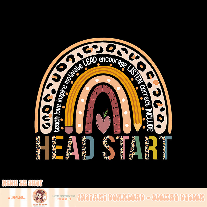 Headstart Teacher Rainbow Early Childhood Last Day Of School, png, sublimation.pngHeadstart Teacher Rainbow Early Childhood Last Day Of School, png, sublimation