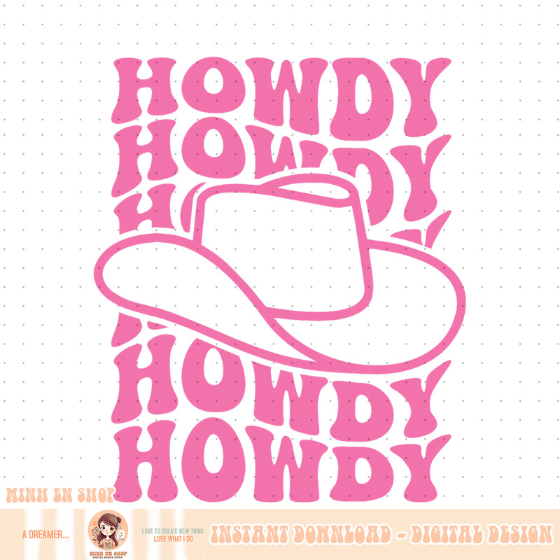 Howdy Western Rodeo Country Southern Cowgirl Vintage Groovy PNG Download.jpg