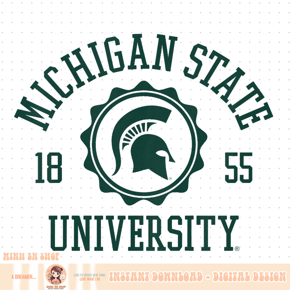 Kids Michigan State Spartans Kids Stamp 1855 Officially Licensed PNG Download.jpg