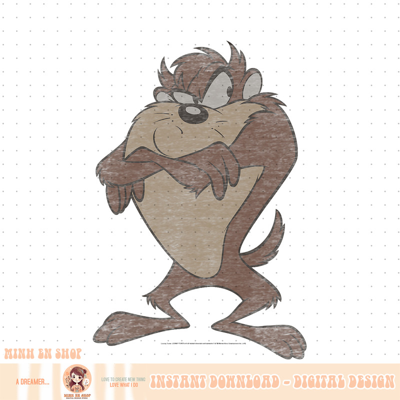 Looney Tunes Tasmanian Devil Simple Portrait PNG Download.jpg