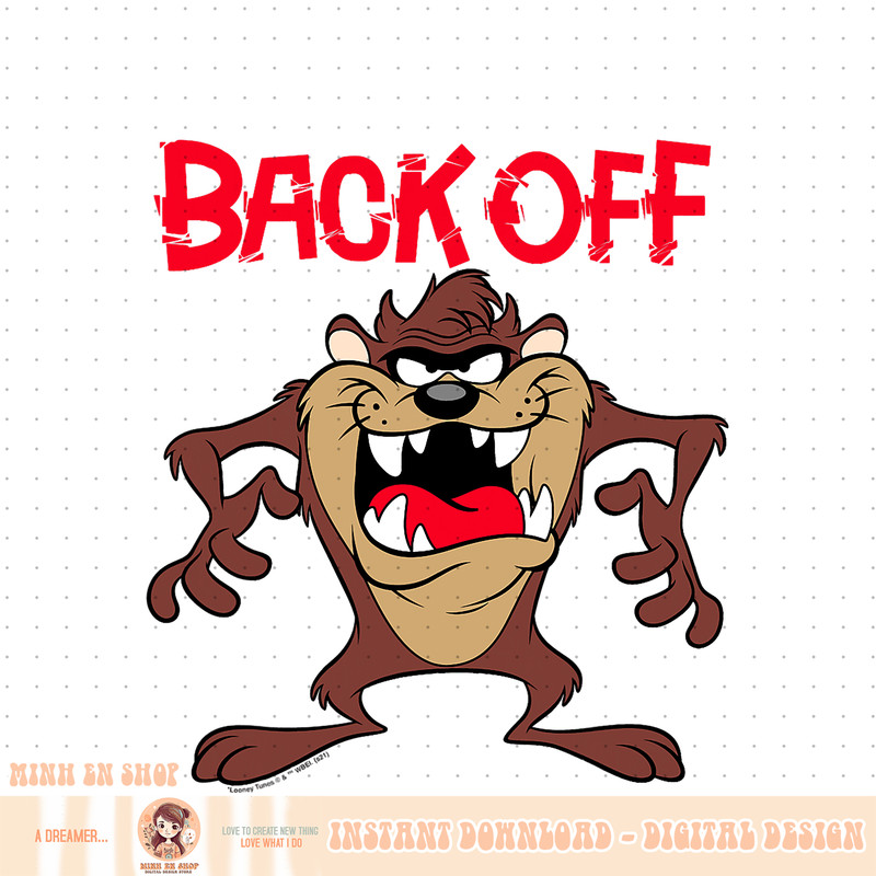 Looney Tunes Taz Back Off PNG Download.jpg