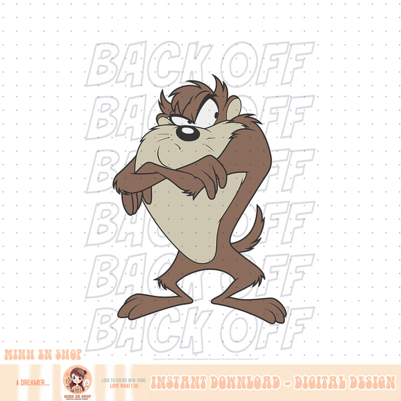 Looney Tunes Taz Back Off Portrait PNG Download.jpg