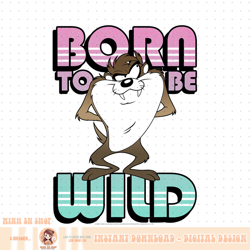Looney Tunes Taz Born To Be Wild Portrait PNG Download.jpg