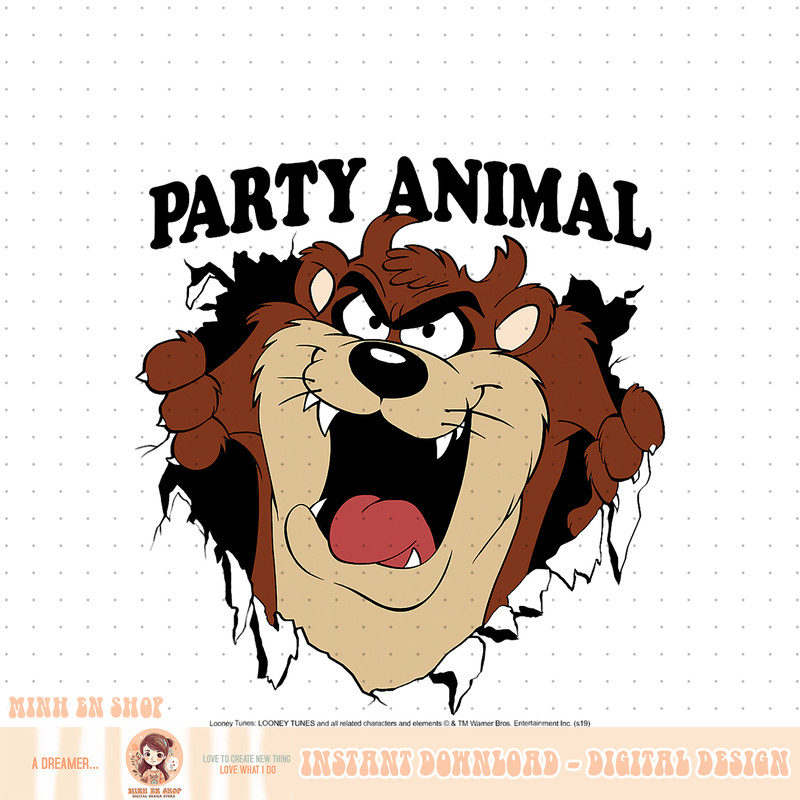 Looney Tunes Taz Party Animal Breakthrough Portrait PNG Download.jpg