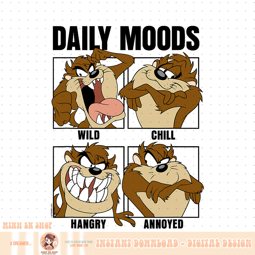 Looney Tunes Tazmanian Devil Daily Moods Panels PNG Download.jpg
