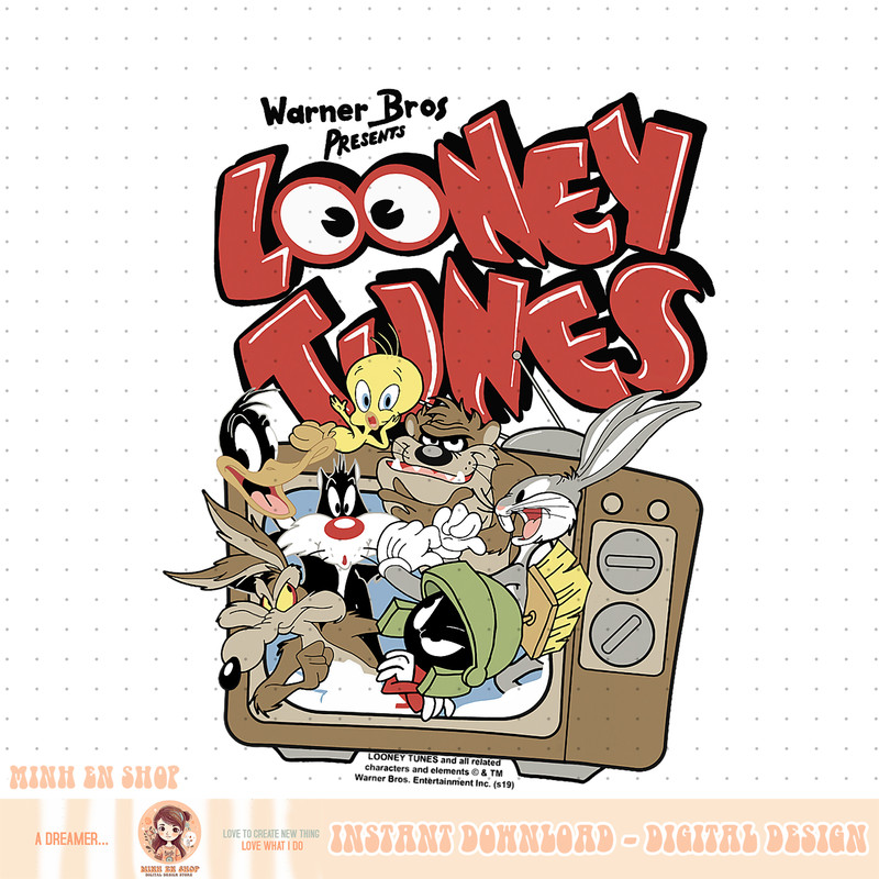 Looney Tunes Tune Tv Lineup Poster PNG Download.jpg