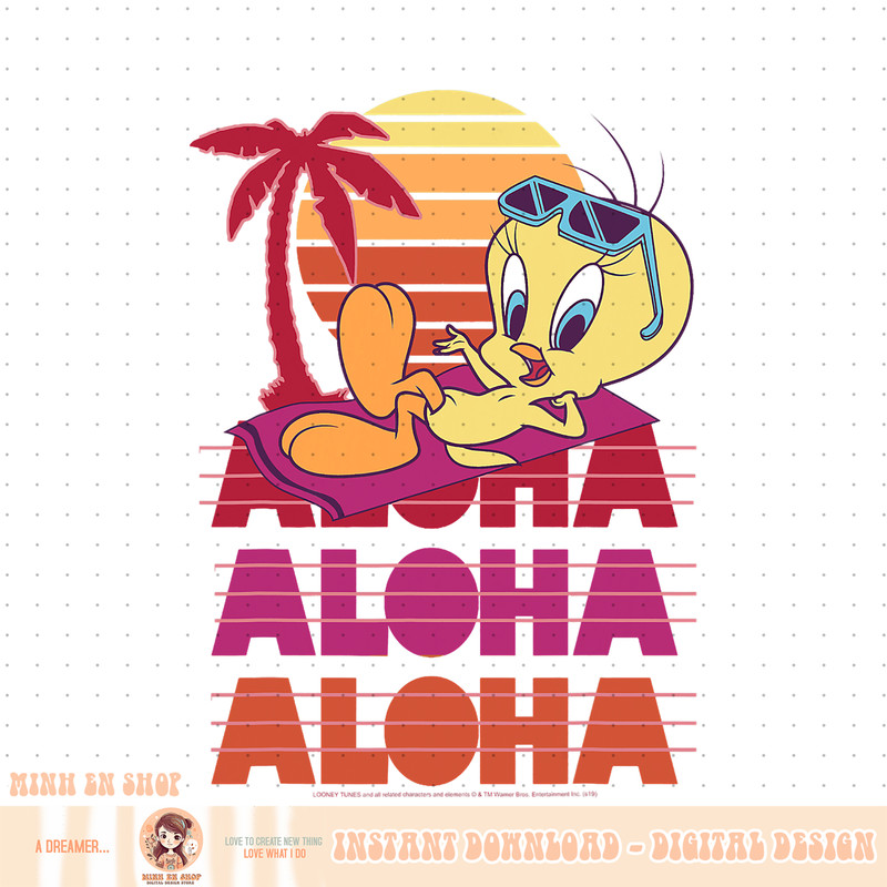 Looney Tunes Tweety Bird Aloha Stack PNG Download.jpg