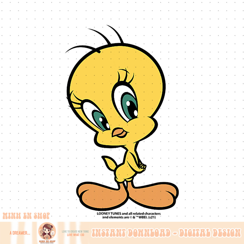Looney Tunes Tweety Bird Cute Portrait Folded Hands PNG Download.jpg