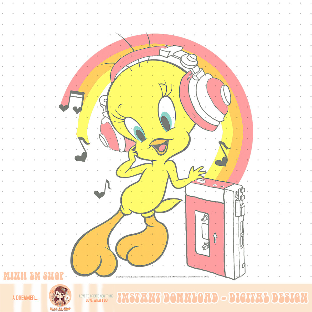 Looney Tunes Tweety Bird Music Rainbow PNG Download.jpg