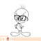 Looney Tunes Tweety Bird Nerdy Portrait PNG Download.jpg