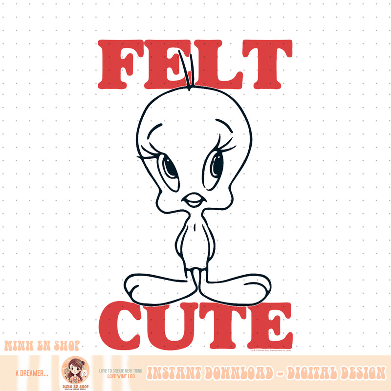 Looney Tunes Tweety Felt Cute PNG Download.jpg