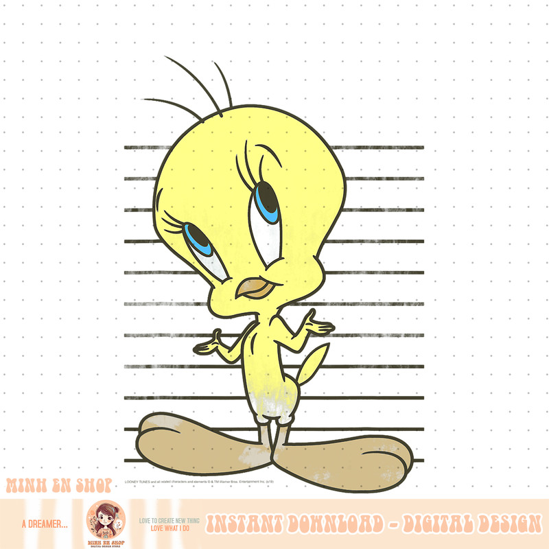 Looney Tunes Tweety Lined Background Shrug PNG Download.jpg