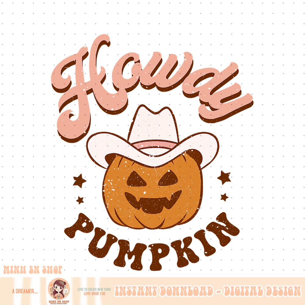 Retro Howdy Pumpkin Fall Autumn Western Halloween Costume PNG Download.jpg
