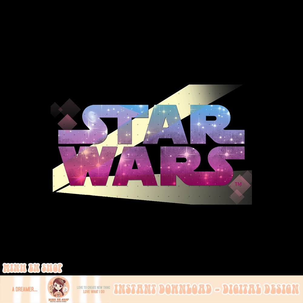 Star Wars Logo Retro 80s Twinkling Stars PNG Download.jpg