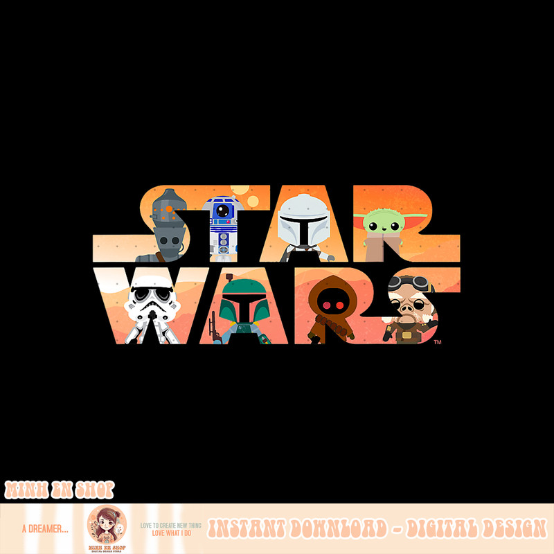 Star Wars Logo The Mandalorian Kawaii Characters PNG Download.jpg