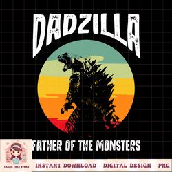 Dadzilla Father Of The Monsters Retro Vintage Sunset PNG Download