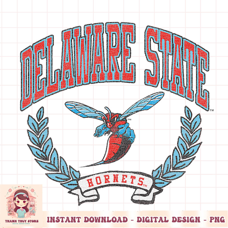 Delaware State Hornets Victory Vintage Logo PNG Download.jpg