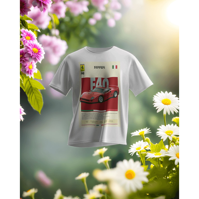 Poster Ferrari F40 Red  PNG File Photo Frame F40  Design On Clothes 2