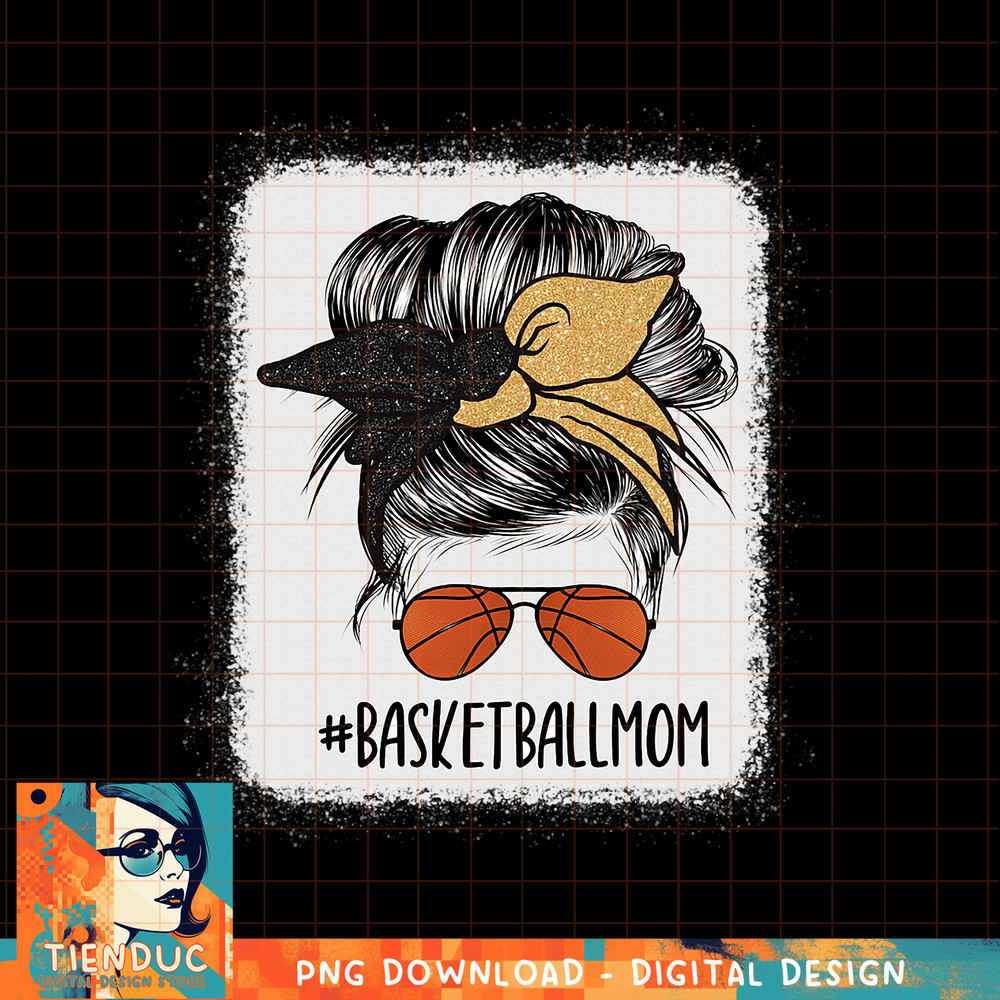 Basketball Mom Black and Gold Messy Bun Hair, png, sublimation copy.jpg