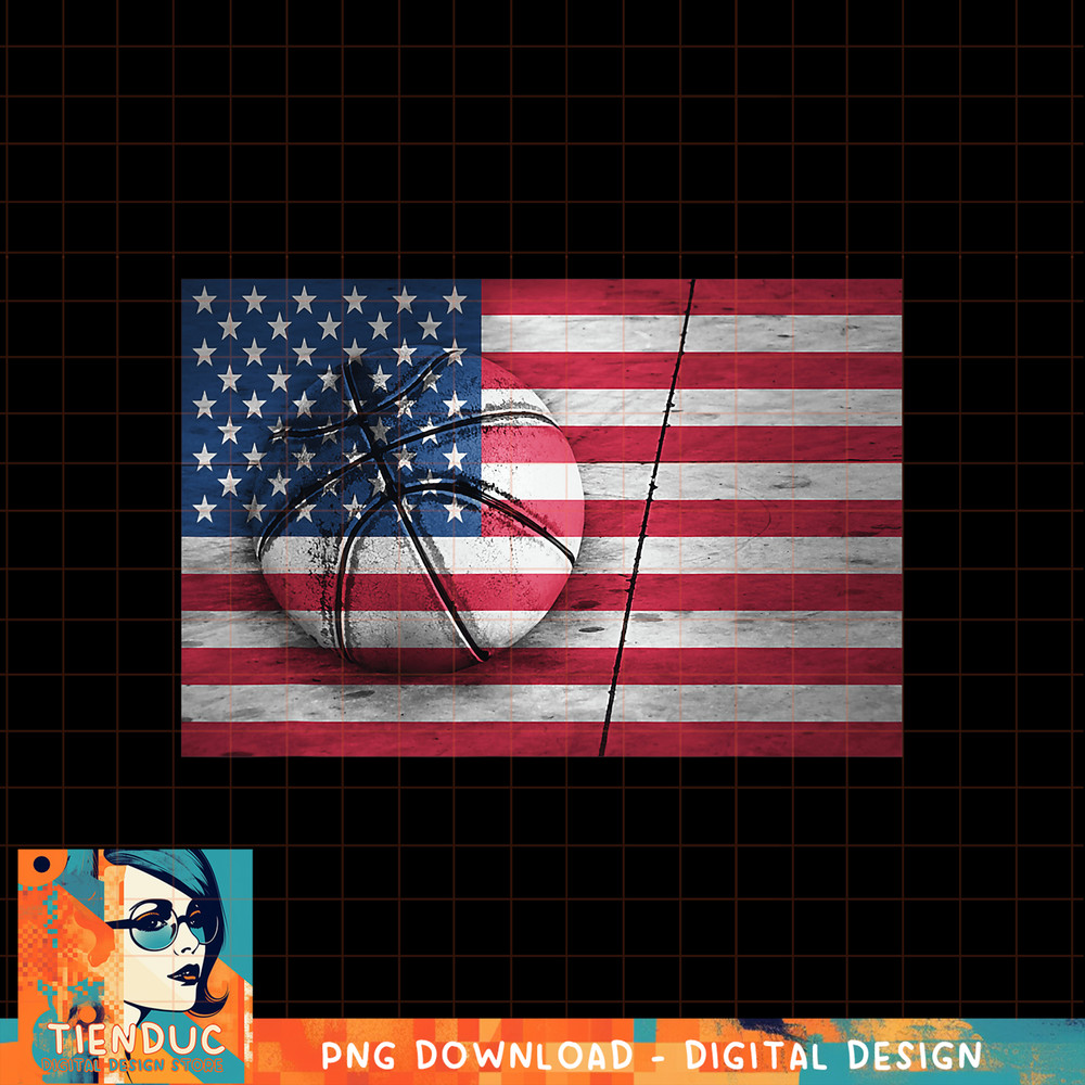 Basketball USA Team American Flag Patriotic 4th July Tee, png, sublimation copy.jpg