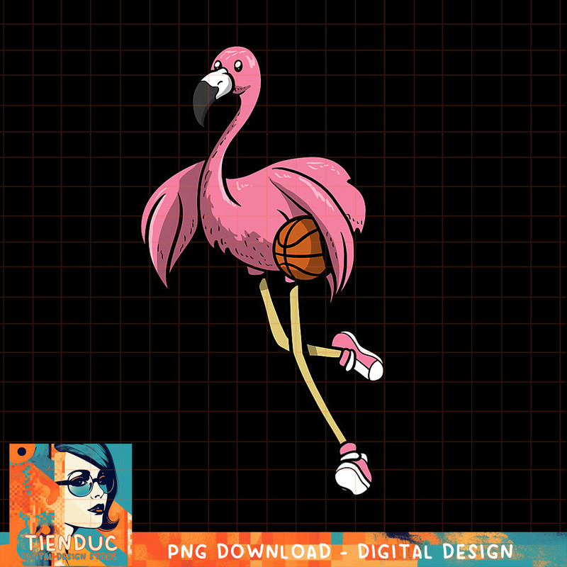 Flamingo Basketball Player, Hoops Pink Bird Basketball, png, sublimation copy.jpg