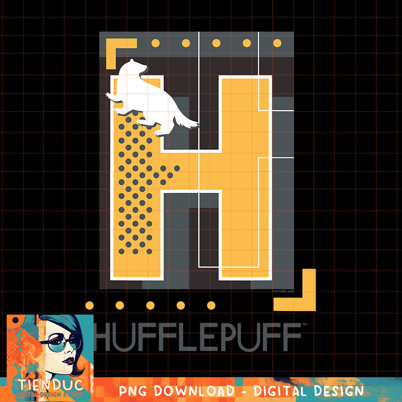 Harry Potter Deathly Hallows 2 Hufflepuff Big H Poster PNG Download.jpg