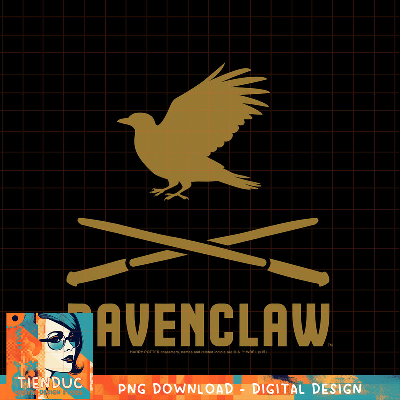 Harry Potter Ravenclaw Wands Crossed Logo PNG Download.jpg
