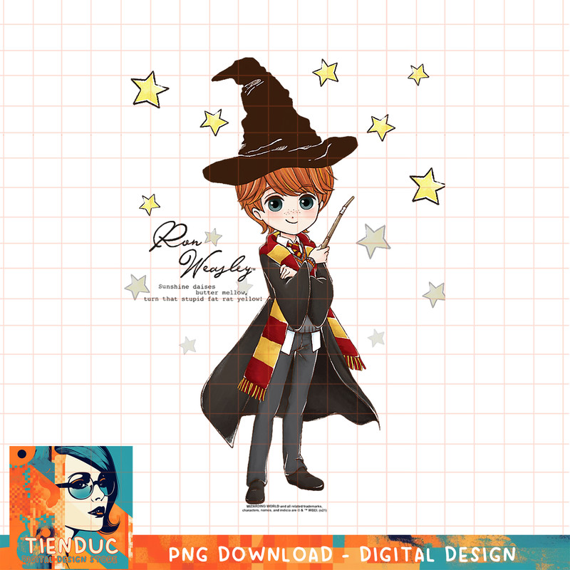 Harry Potter Ron Weasley Quote and Stars PNG Download.jpg
