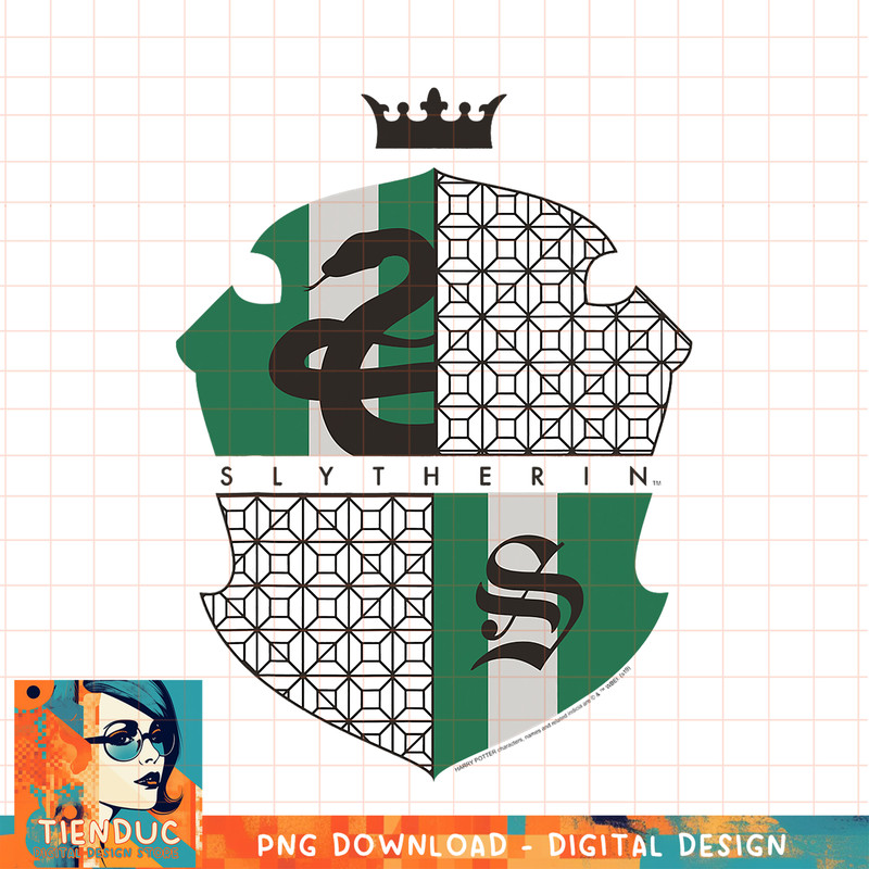 Harry Potter Slytherin Patterned Crest PNG Download.jpg