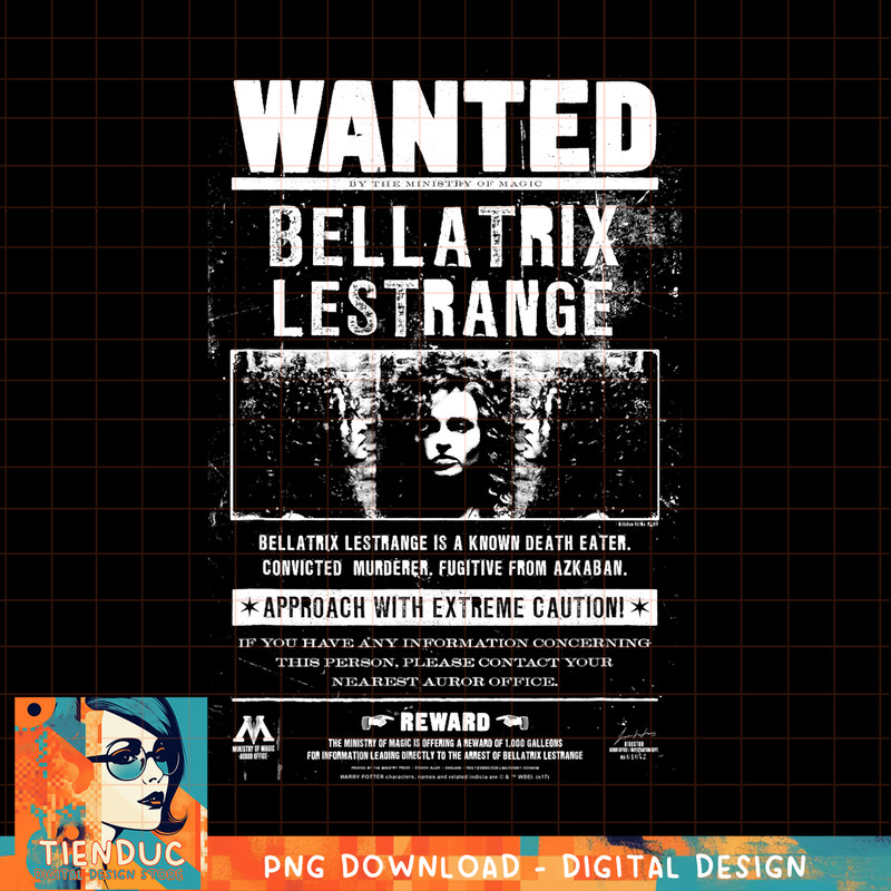 Harry Potter Wanted Bellatrix PNG Download.jpg