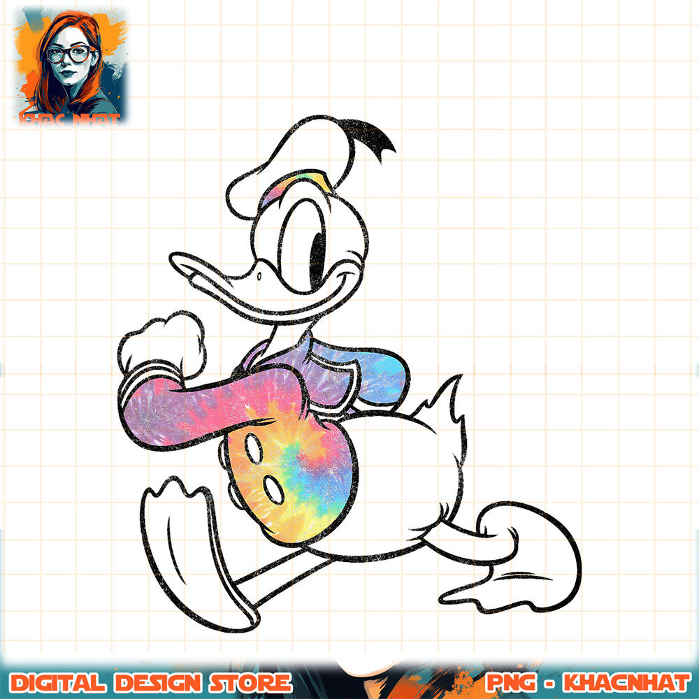 Disney Mickey And Friends Classic Donald Duck Tie Dye PNG Download copy.jpg