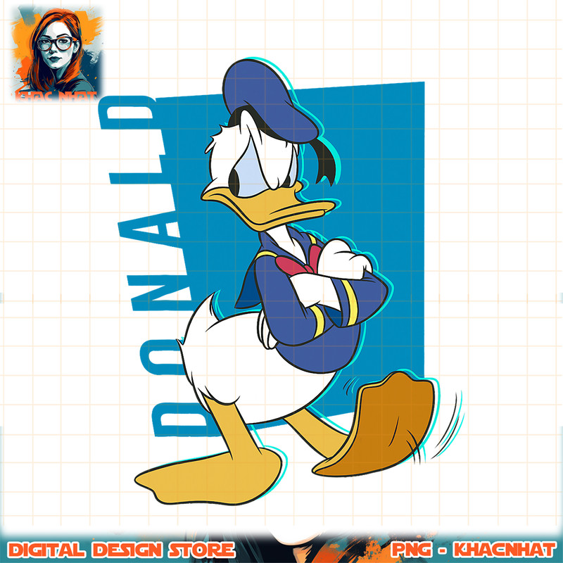 Disney Mickey And Friends Donald Duck Pop Art Portrait PNG Download copy.jpg