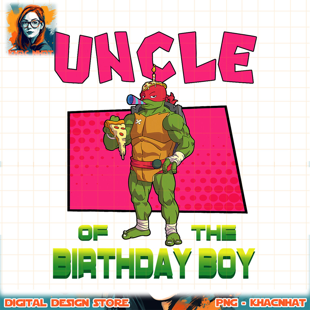 Mademark x Teenage Mutant Ninja Turtles Mens Raphael Uncle of the Birthday Boy Pizza Theme Party T copy.jpg