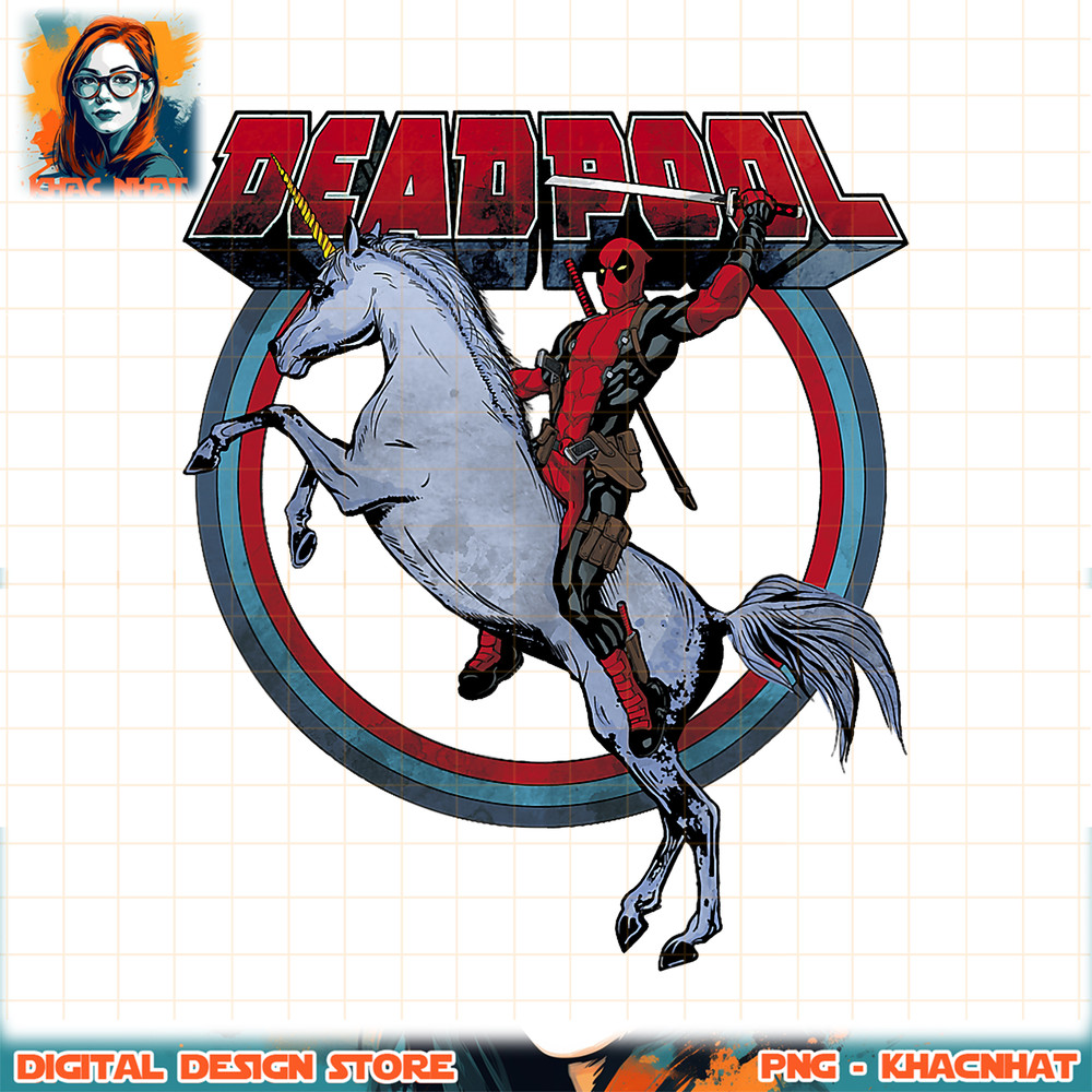 Marvel Deadpool Merc Riding A Unicorn Rainbow Circle PNG Download copy.jpg