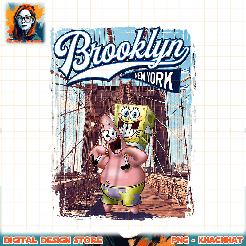 Nickelodeon SpongeBob SquarePants Brooklyn NKBOB1042 png, digital download, instant .jpg